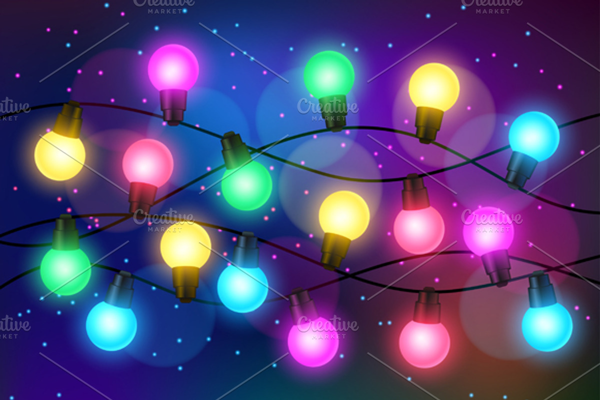 Celebration background with garland., a Card Template by incomible (Photo 2 of 3)