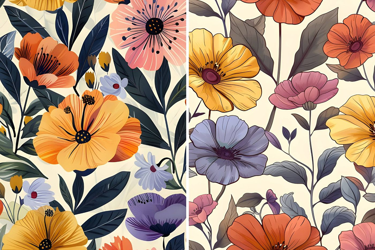 Wildflower Garden Seamless Pattern, a Pattern Graphic by UniqueMe (Photo 10 of 14)