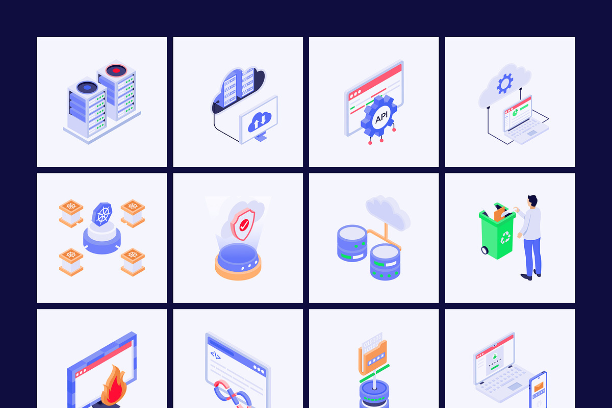 410 Everyday Isometric Illustration, a Finance Illustration by Vectors Market (Photo 16 of 17)