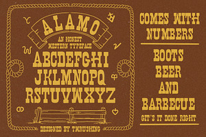 ALAMO WESTERN FONT BY TWRUSHING