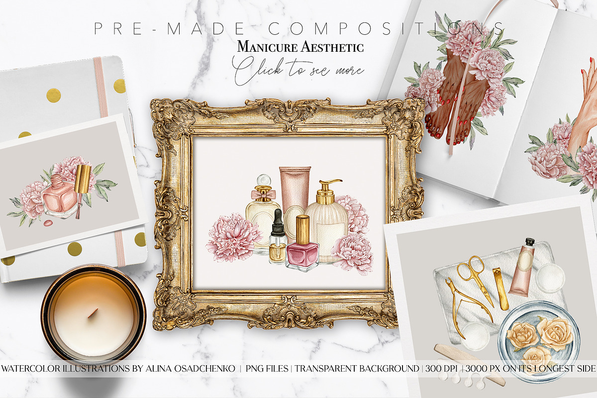 Manicure & Pedicure Collection, an Object Illustration by CrystalinaShop (Photo 10 of 12)