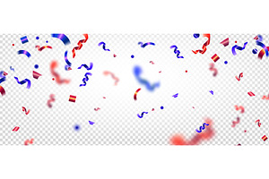 American confetti border with red, an Illustration by art PVP - market