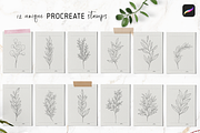 Procreate Ink Flowers Stamps, a Brush Add-On by Oh Mia Studio (Thumbnail 2 of 3)
