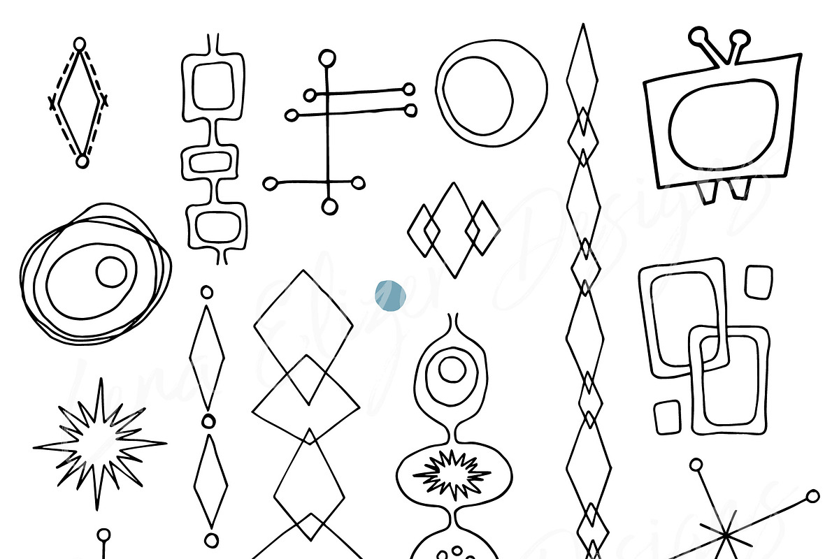 Retro Vector Shapes, an Object Graphic by Lena Elizer Art + Design (Photo 3 of 4)