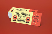Yellow Gothic Halloween Party Ticket, a Flyer Template by graphicook (Thumbnail 3 of 3)
