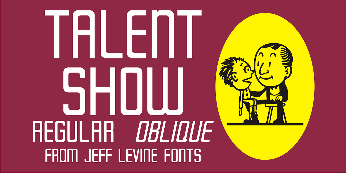 Talent Show JNL, a Sans Serif Font by Jeff Levine Fonts