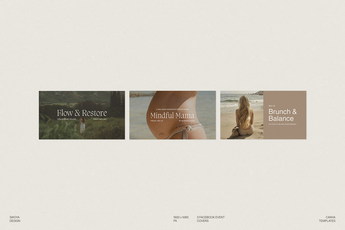 12 Wellness Event Canva Templates, a Marketing Template by Sikoya Design (Photo 9 of 9)