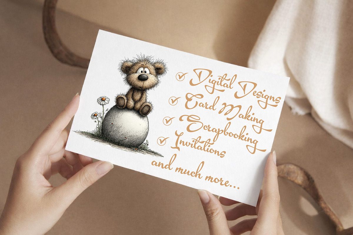 Whimsical Easter Teddy Bear Clipart, a Graphic by Libby Wishes (Photo 3 of 7)