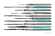 Hand Drawn Ink Brushes, a Brush Add-On by Side Project (Thumbnail 3 of 7)