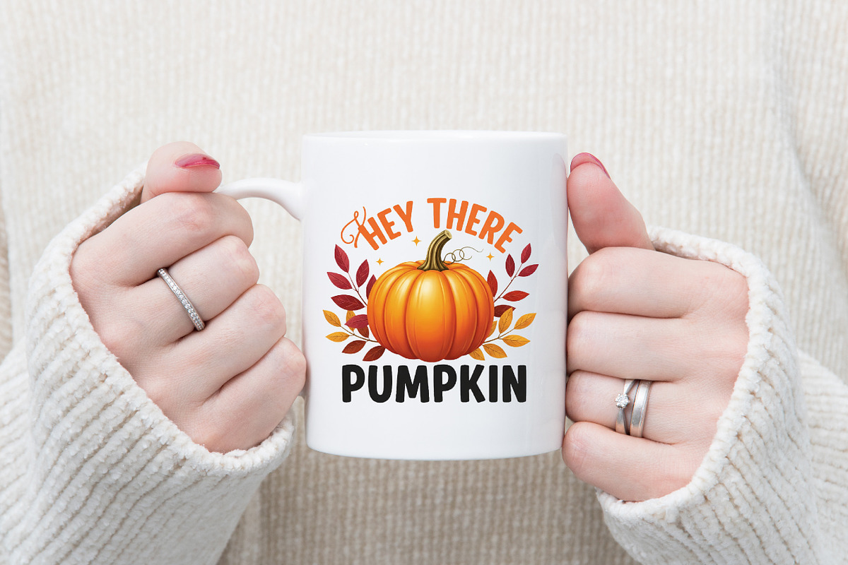Pumpkin SVG, Fall Hey There Pumpkin, an Illustration by Designking (Photo 3 of 4)