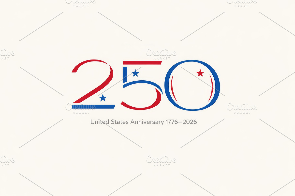 USA independence day 250 years anniv, an Illustration by Dvoevnore photos