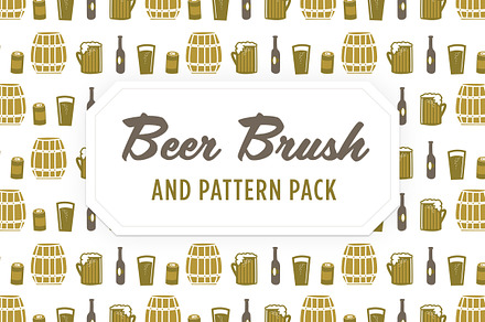 Beer Vector Brush, Pattern & Icons
