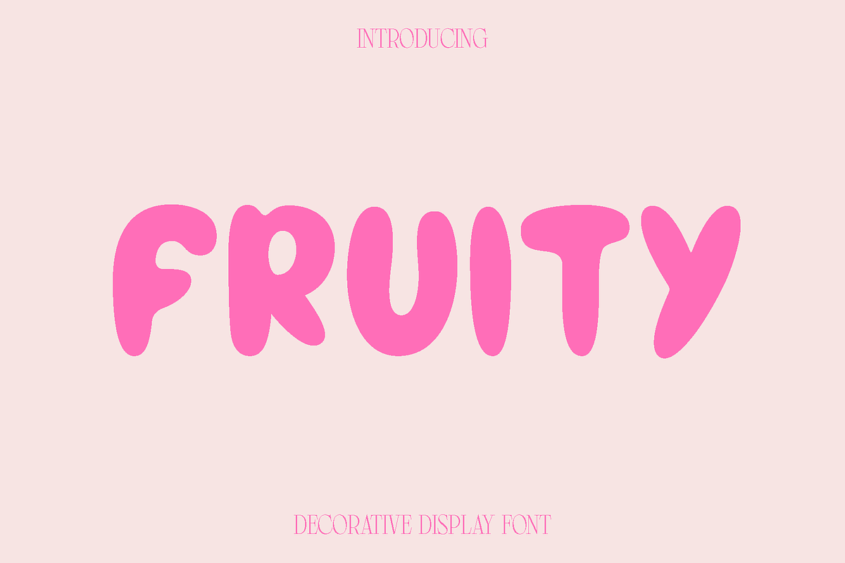 Fruity - Decorative Display Font, a Sans Serif Font by Luna Shop (Photo 1 of 7)