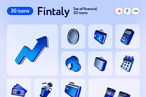 Fintaly Finance 3D Icons