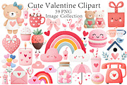 Watercolor Valentine Clipart Bundle, an Illustration by Dream Creation (Thumbnail 1 of 5)