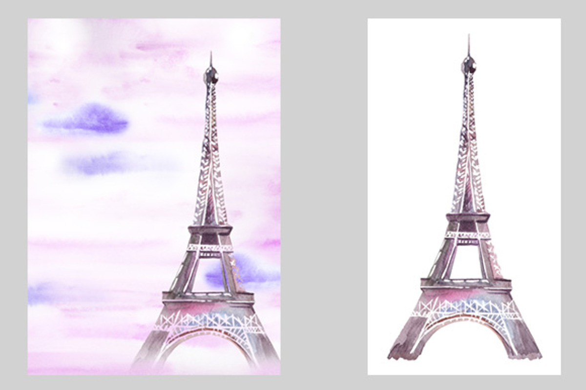 paris eiffel tower, an Illustration by lilisavelieva