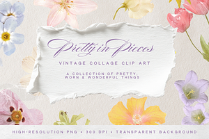 Pretty in Pieces Floral Clip Art
