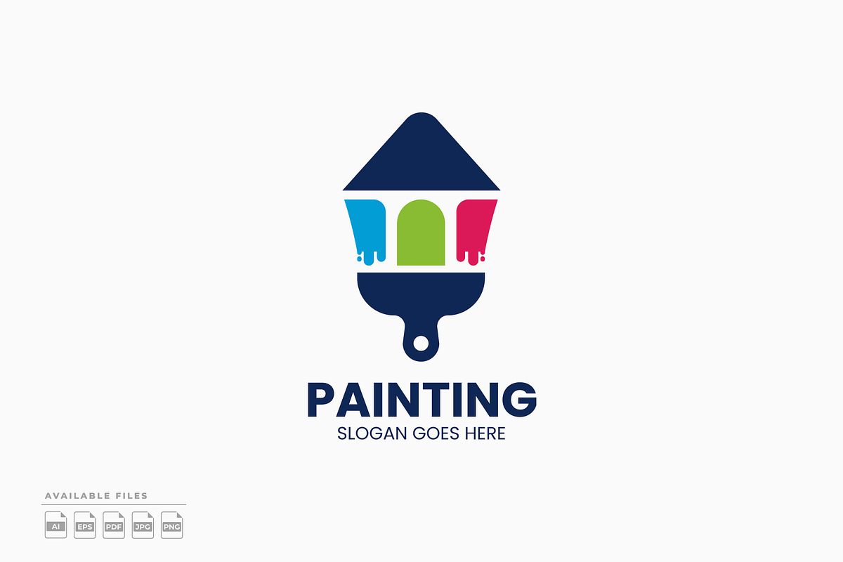 Home Painting Logo, a Branding & Logo Template by Zeer Graphic