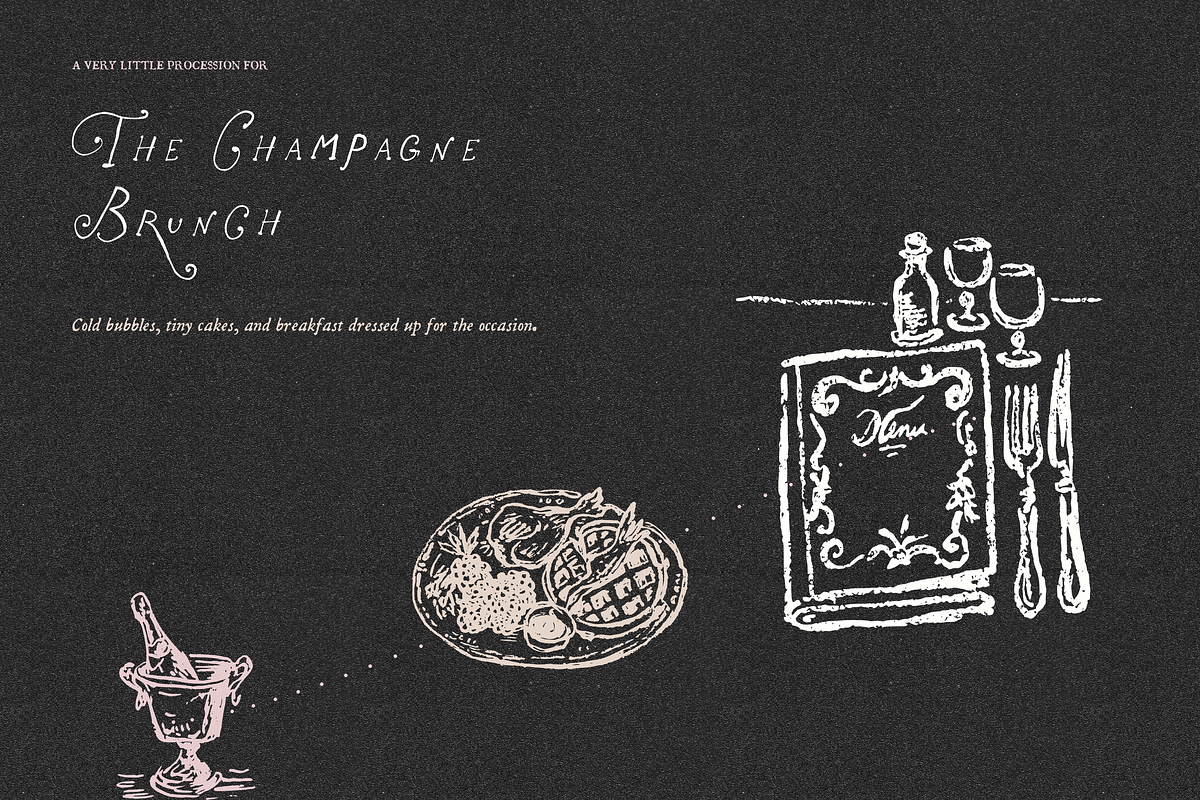 Brunch Clipart, Champagne Doodle Art, a Food Illustration by The October Creative (Photo 13 of 13)