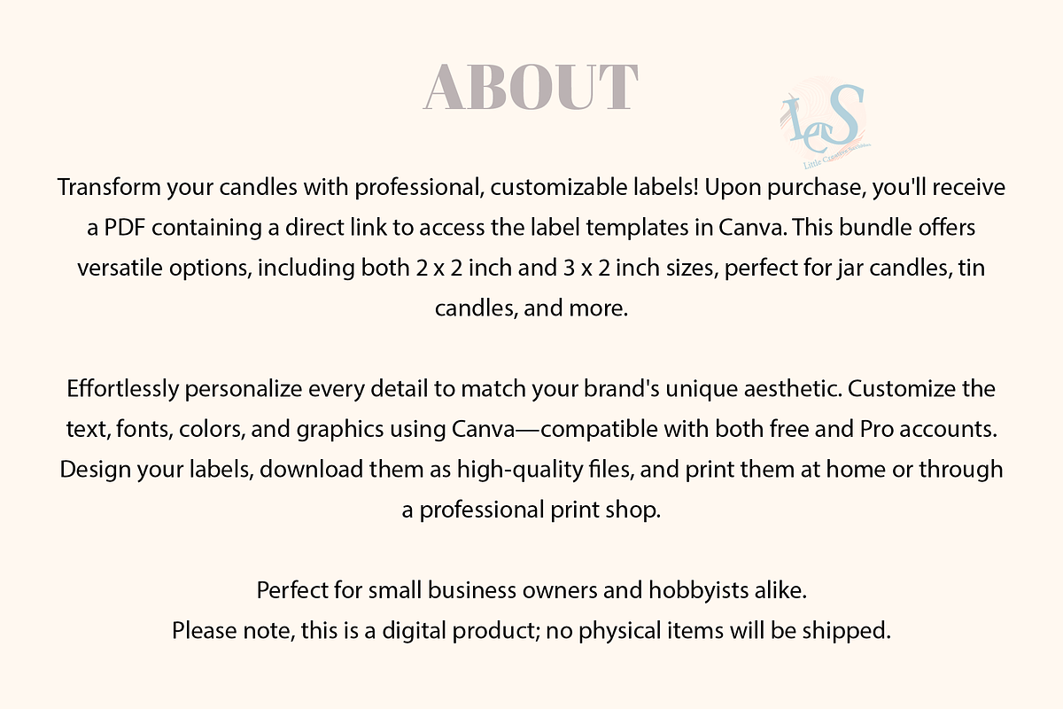 Watercolor Candle Label Template, a Stationery Template by Little Creative Scribbles (Photo 5 of 5)