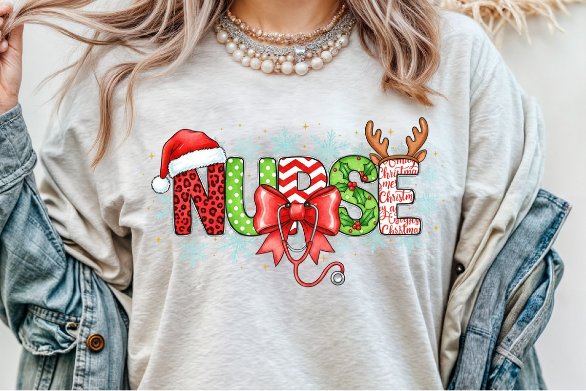 Christmas Nurse,Cute Santa PNG, an Illustration by Sublimation Artist (Photo 6 of 9)