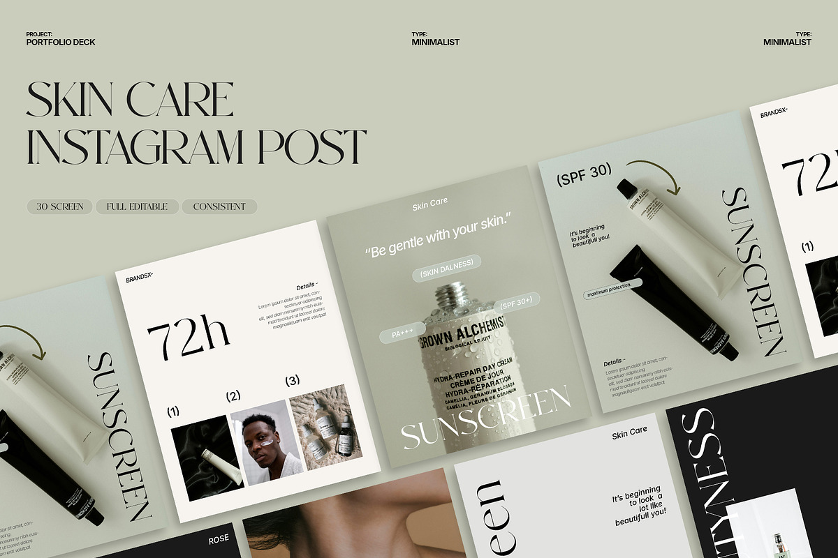 Rose - Skin Care Instagram Post, a Social Media Template by Templeste (Photo 2 of 5)