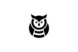 Owl Silhouette Vector Symbol, a Branding & Logo Template by Vectorium Studio