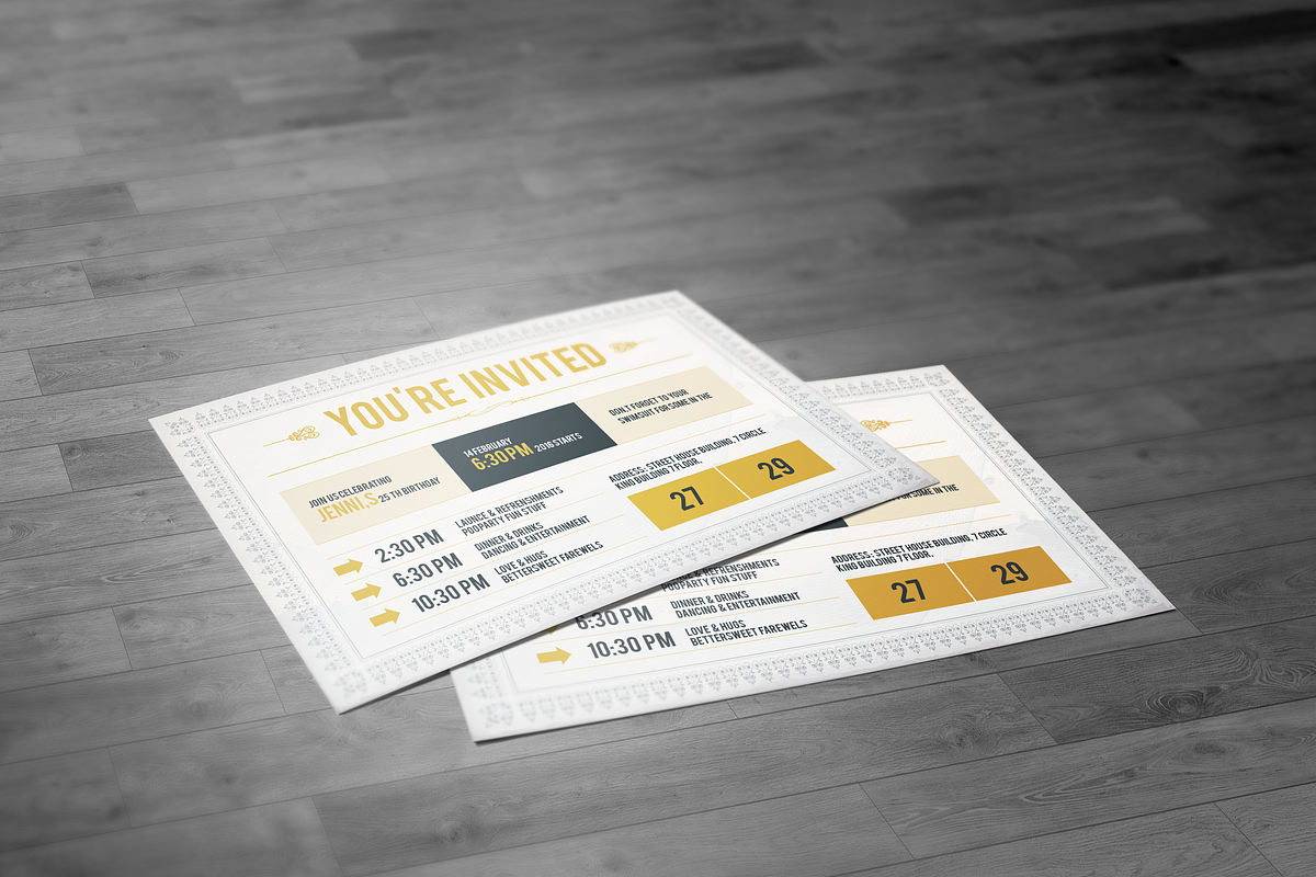 Invitation Postcard, a Card Template by White Graphic
