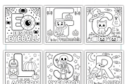 Halloween ABC Alphabet Coloring, an Education Illustration by Coco Bloom (Thumbnail 3 of 3)