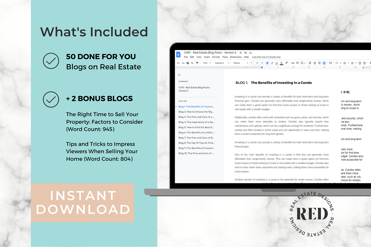 52 DONE FOR YOU REAL ESTATE BLOGS, a Templates & Theme by Jennifer Magri Templates (Photo 7 of 8)