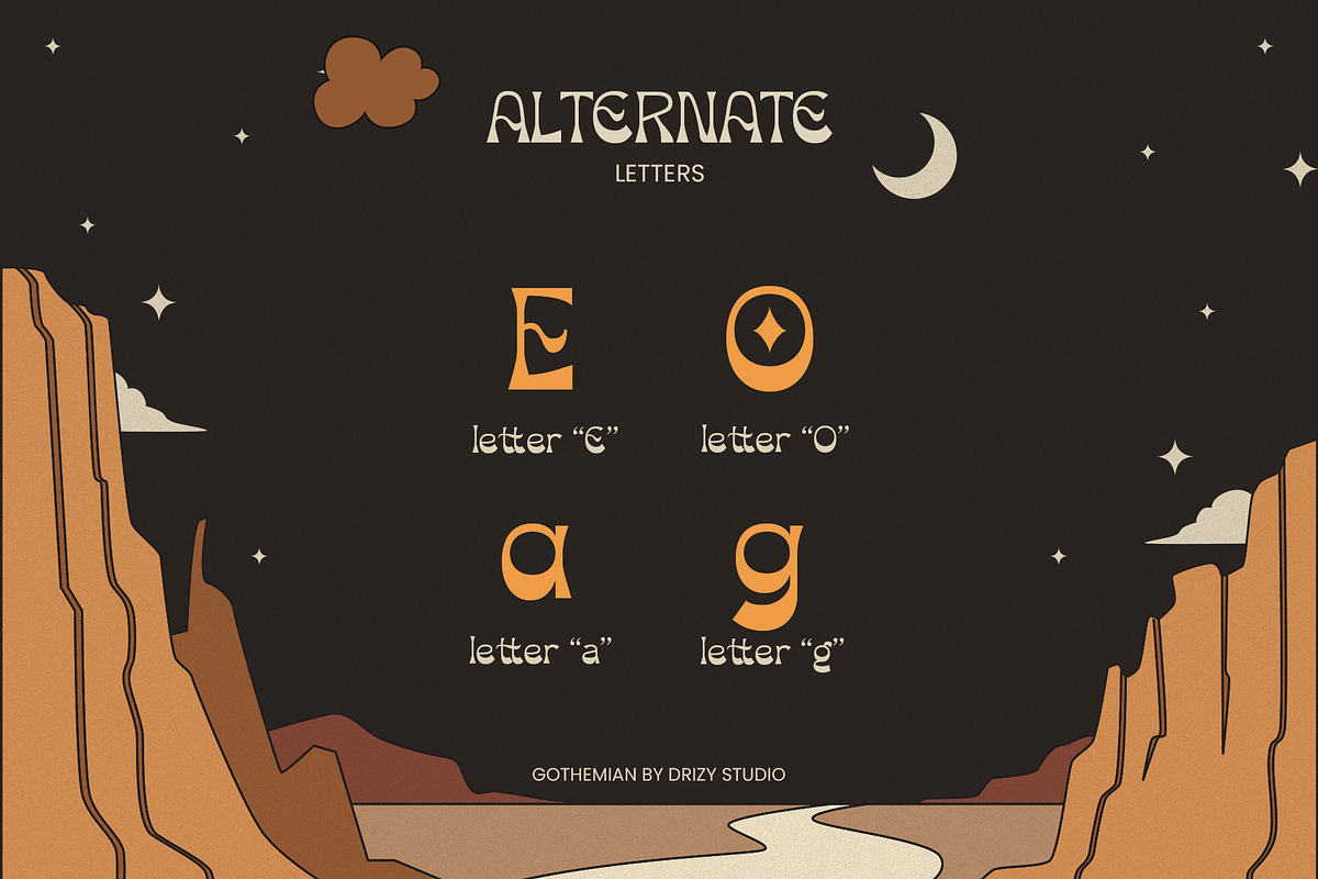 Gothemian - Vintage Sans Serif Font, a Sans Serif Font by Drizy (Photo 6 of 10)