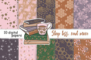 Sleep Less Read More Pattern, a Pattern Graphic by GlamArtZhanna (Thumbnail 1 of 3)