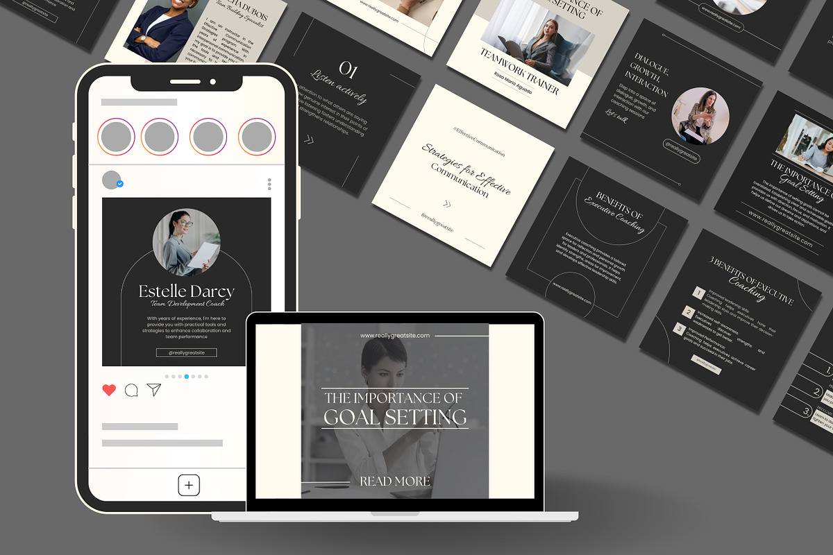 100 Elegant Coaching Templates Canva, a Templates & Theme by TemplateCastleStore (Photo 7 of 10)