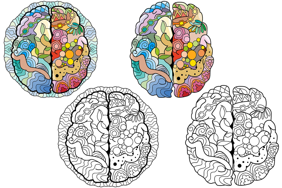 Decorative skulls and brains, a Graphic by Watercolor fantasy (Photo 4 of 9)