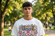 Summer Swim T-Shirt Design, a Shirt Mockup by Vector Stall (Thumbnail 3 of 9)
