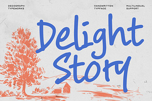 Delight Story – Handwritten Font