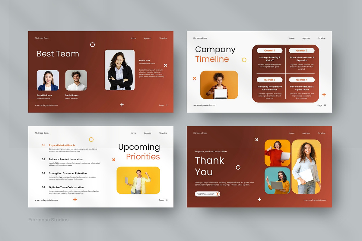 3D Animated Business Report Deck preview 2
