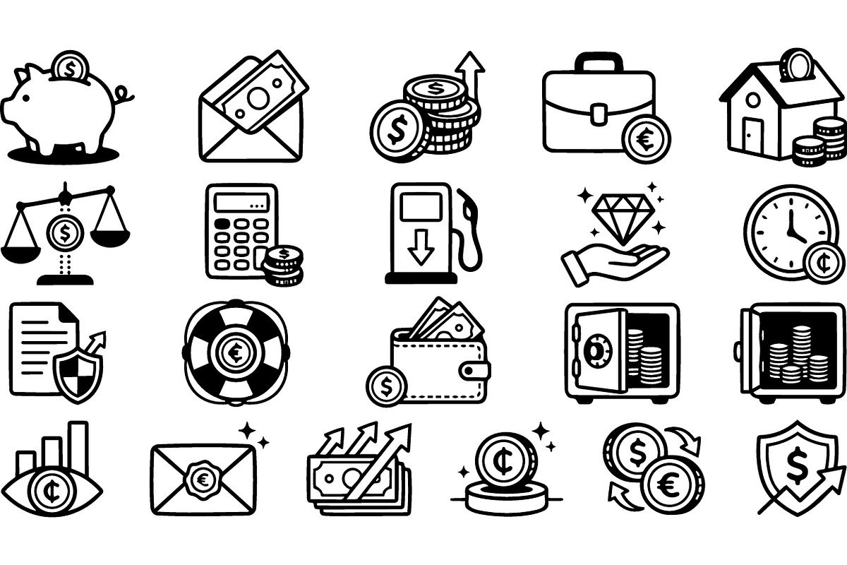 Finance Icons Clipart Collection for, an Illustration by designvectx (Photo 2 of 3)