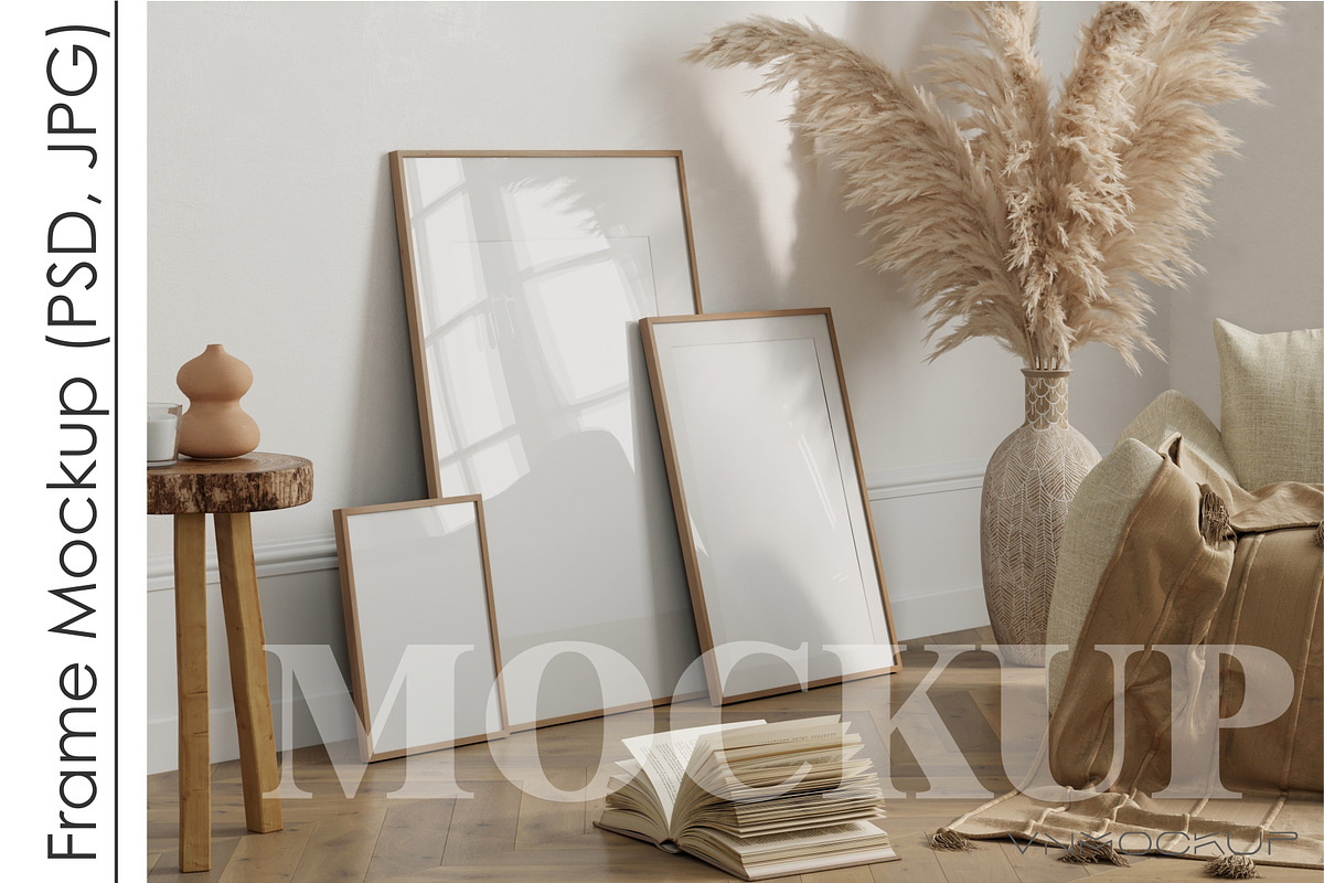 Frame Mockup PSD JPG, a Print Template by VNmockup (Photo 1 of 5)