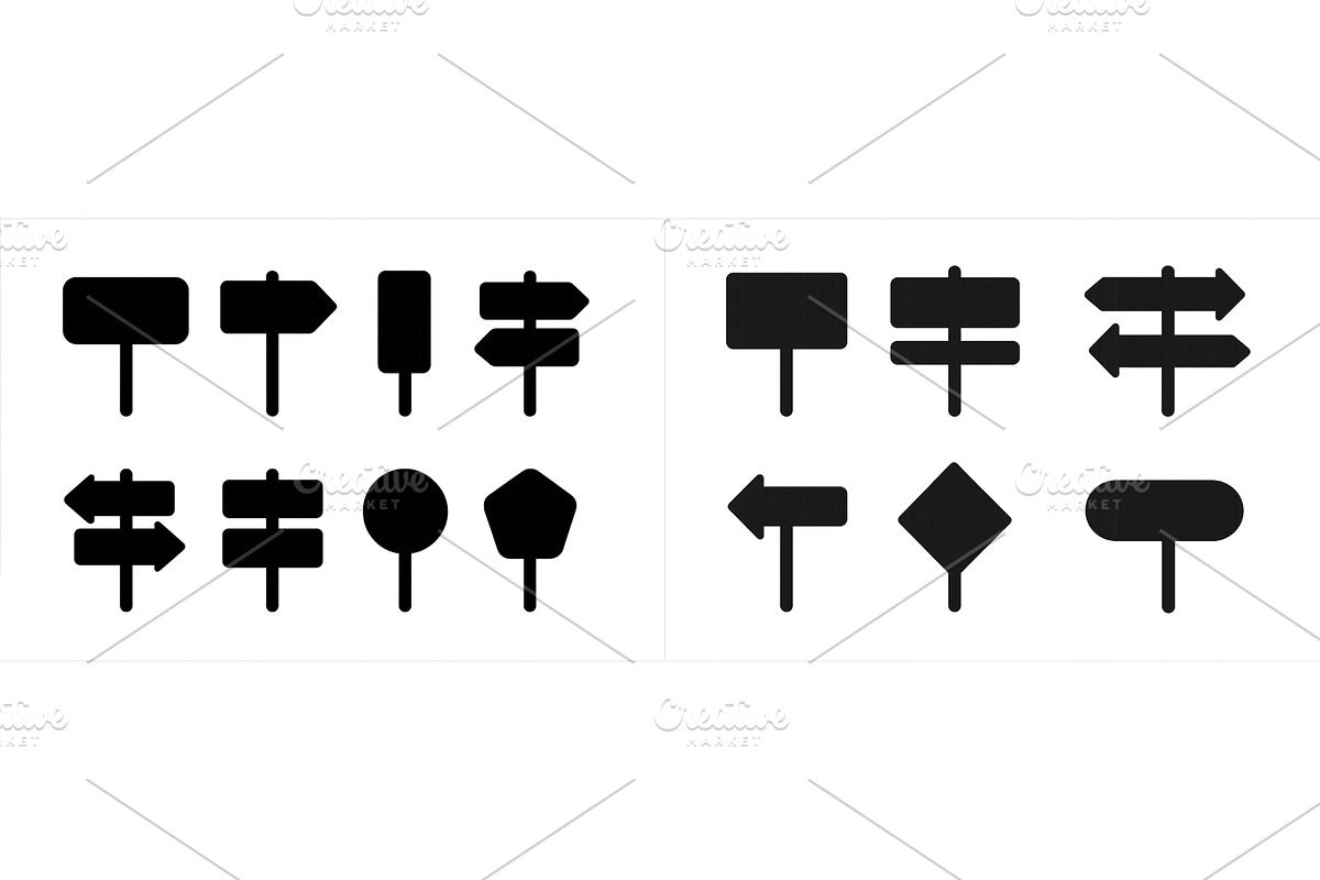 Collection of blank directional, a Transportation Illustration by ZinetroN