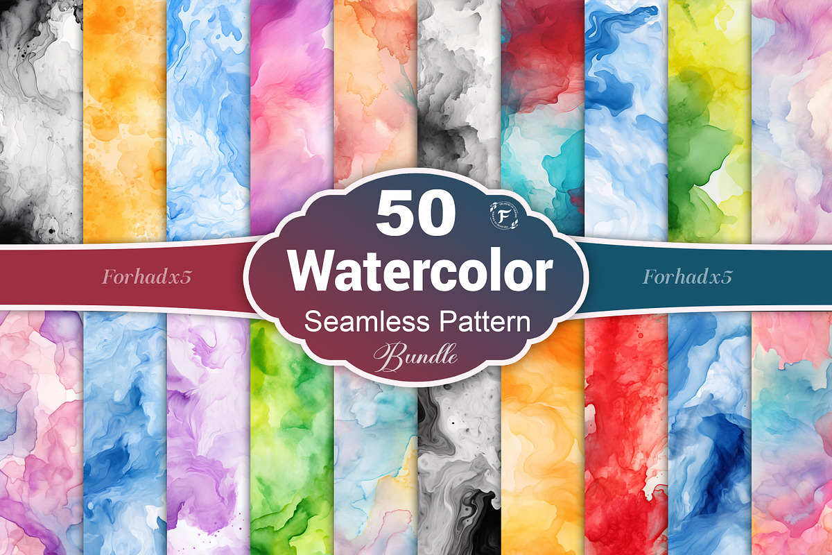 Watercolor Seamless Pattern, a Pattern Graphic by Forhadx5 (Photo 1 of 8)