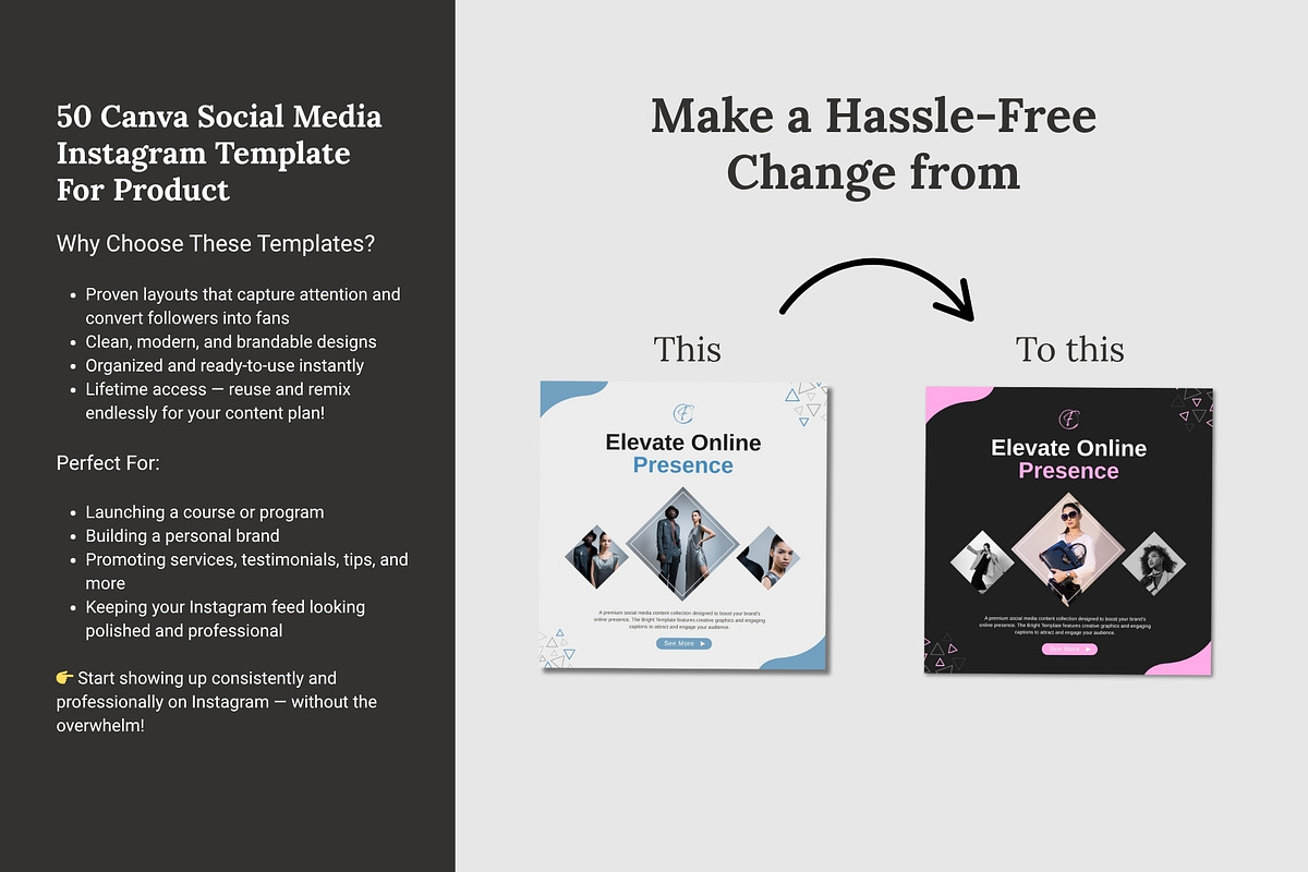 100 Animated Canva Instagram Pack, a Social Media Template by TheBrightGrap (Photo 17 of 21)