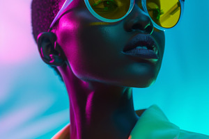 Black woman model in sunglasses, a Beauty & Fashion Photo by Handmadefont