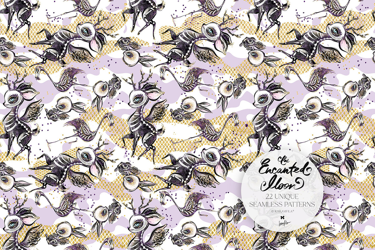 Halloween Gothic Woodland Patterns, a Pattern Graphic by KaramfilaS (Photo 14 of 28)