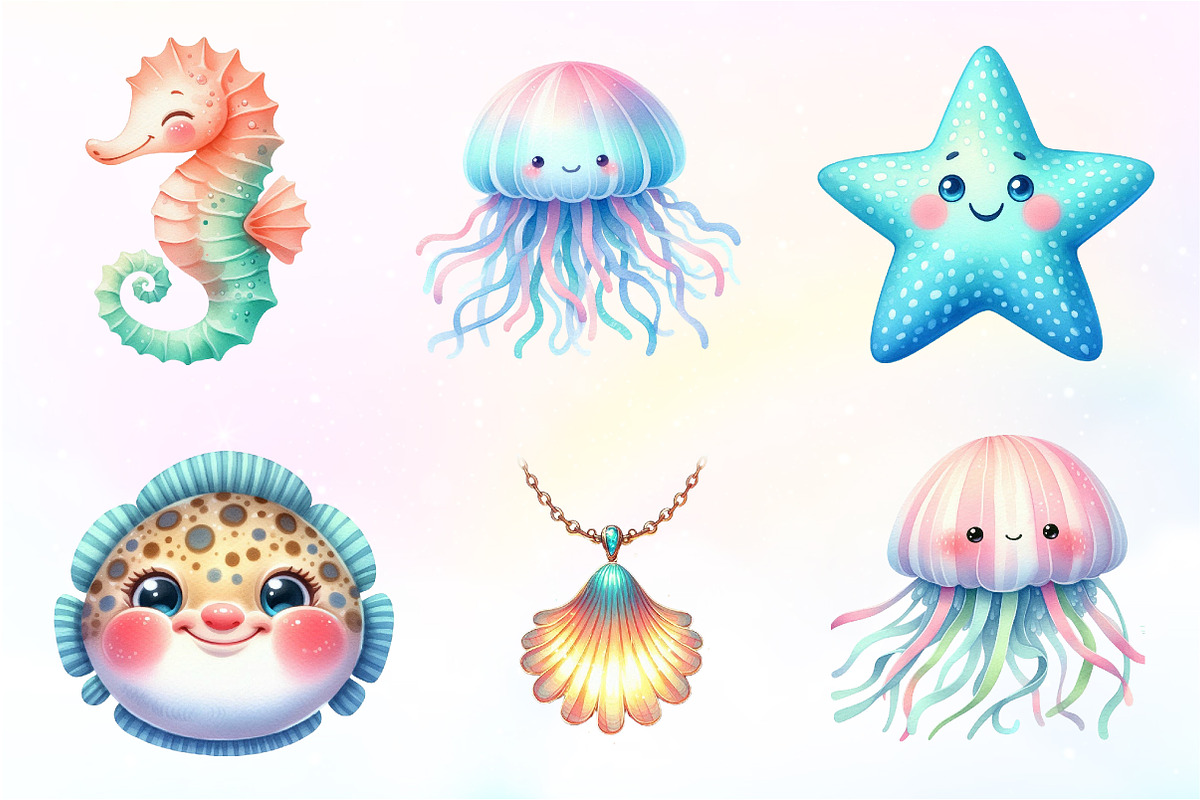 Cute The Little Mermaid clipart, an Illustration by CreationArt (Photo 9 of 9)