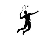 60 Badminton Player Smash Silhouette, a Person Illustration by Amazin_art (Thumbnail 36 of 37)