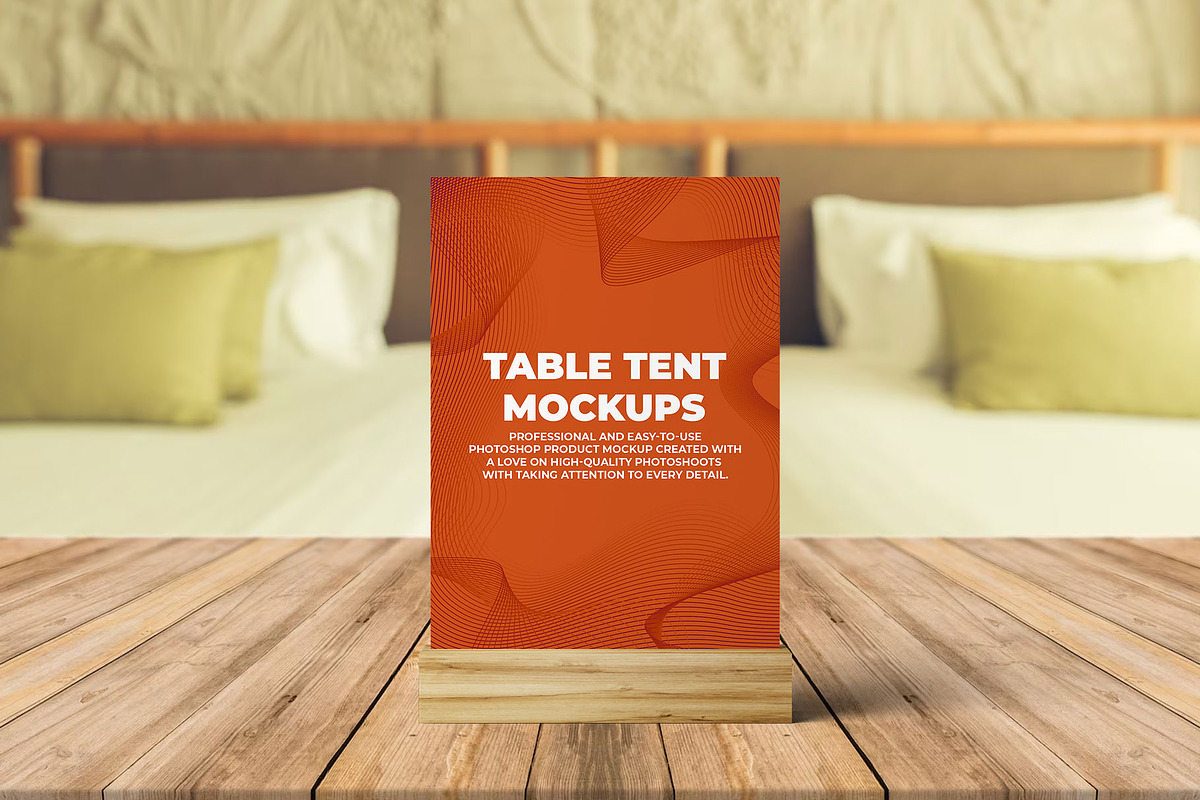 Table Tent and Sign Mockup, a Print Template by Mockupfit (Photo 4 of 4)