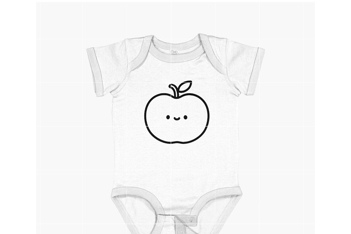 Cute Baby Apple SVG Bundle | Kawaii, an Illustration by TheHitShop (Photo 6 of 10)