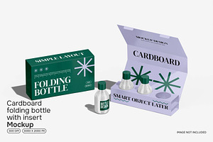 Cardboard Folding Bottle Mockup