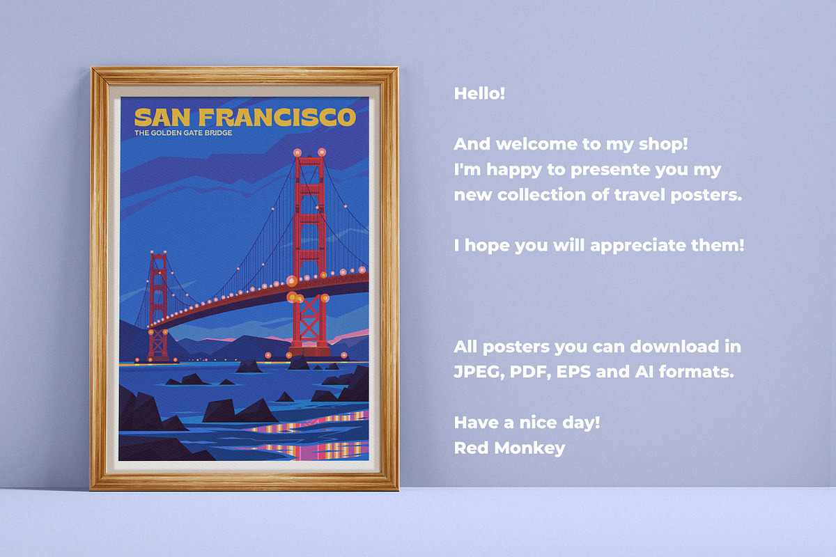 Travel Posters. Part 4., an Illustration by Red Monkey (Photo 2 of 12)